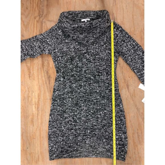 Studio One New York NWT Gray Flecked Sweater Dress Cowl Neck, Size Large, MP $74 - Picture 11 of 11
